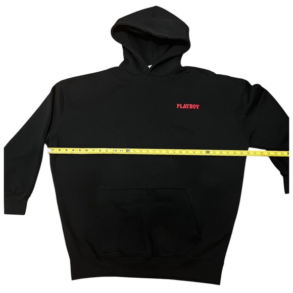 PLAYBOY Black Hoodie with Red and White Graphic - Picture 7 of 14